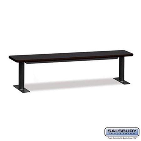 SALSBURY INDUSTRIES SalsburyIndustries 77787D-BLK Designer Wood Locker Benches; 84 in. Wide - Black 77787D-BLK